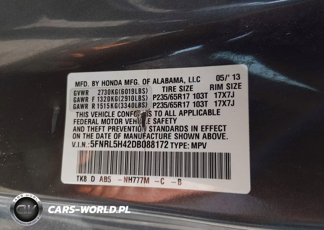 2013 Honda Odyssey Ex VIN:5FNRL5H42DB088172 - 9