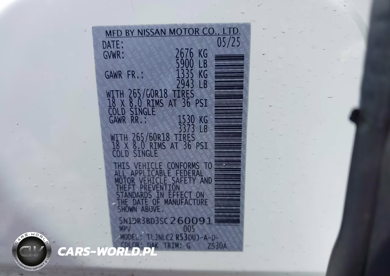 2025 Nissan Pathfinder Rock Creek 4Wd VIN:5N1DR3BD3SC260091 - 9