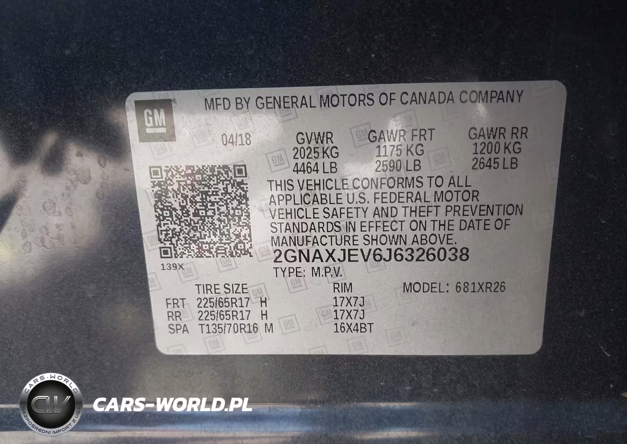 2018 Chevrolet Equinox Lt VIN:2GNAXJEV6J6326038 - 9
