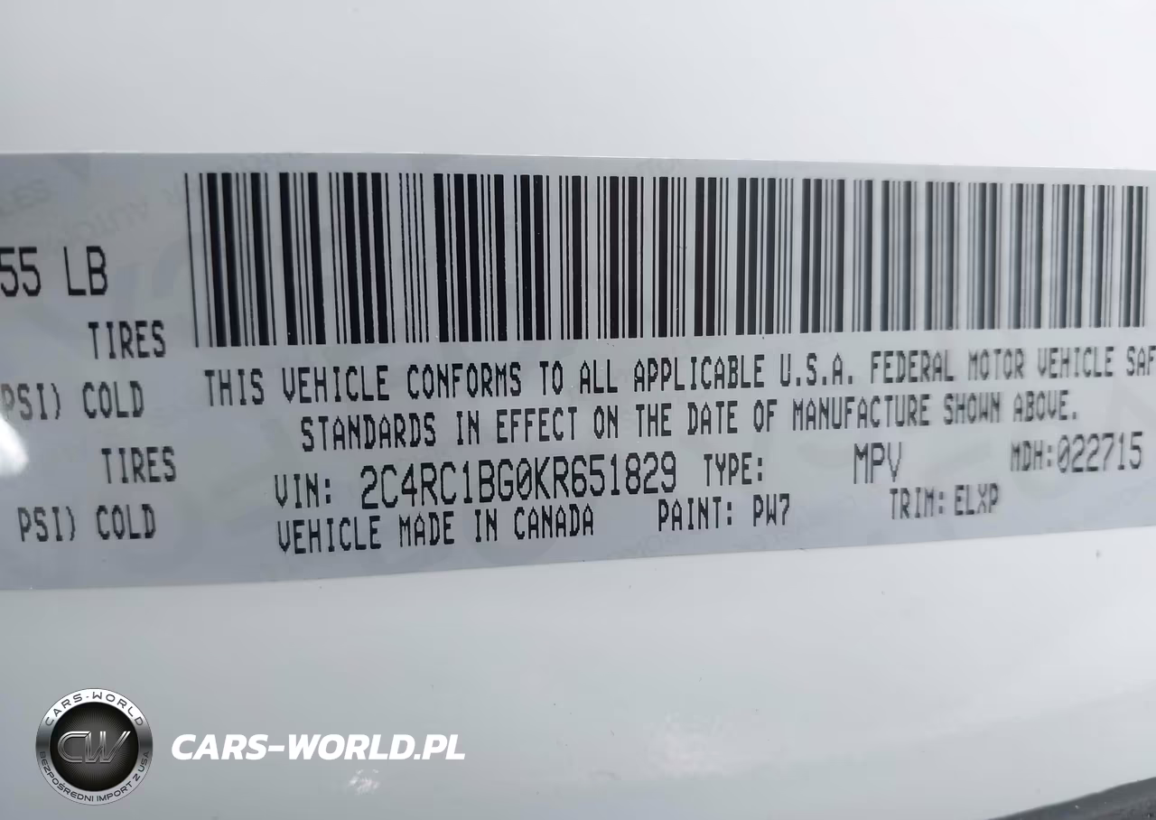 2019 Chrysler Pacifica Touring L VIN:2C4RC1BG0KR651829 - 9