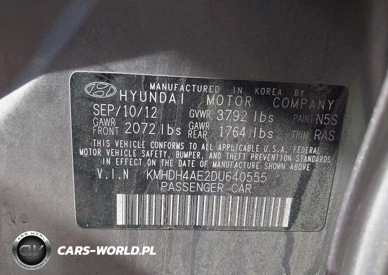 2013 Hyundai Elantra Gls-Limited VIN:KMHDH4AE2DU640555 - 9