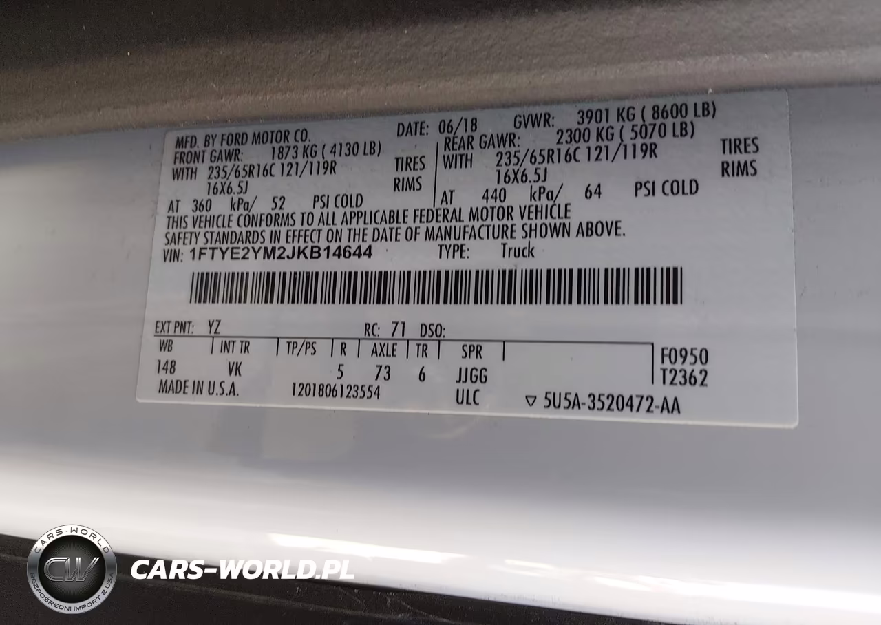 2018 Ford Transit-150 VIN:1FTYE2YM2JKB14644 - 9