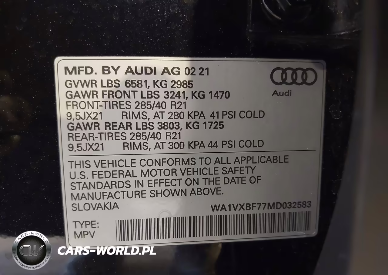 2021 Audi Q7 Prestige 55 Tfsi Quattro Tiptronic VIN:WA1VXBF77MD032583 - 9