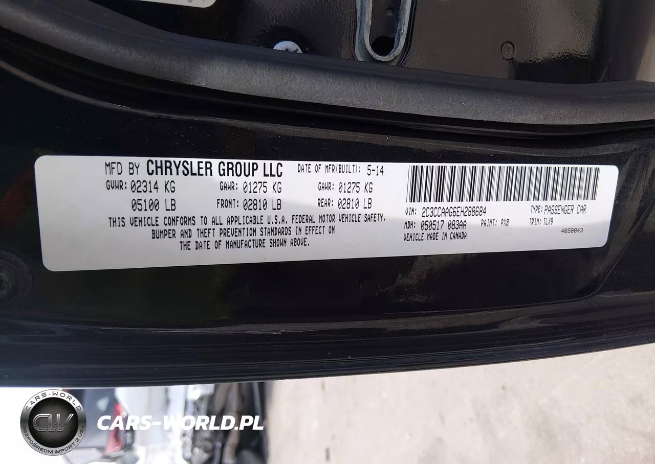 2014 Chrysler 300 VIN:2C3CCAAG6EH288684 - 9