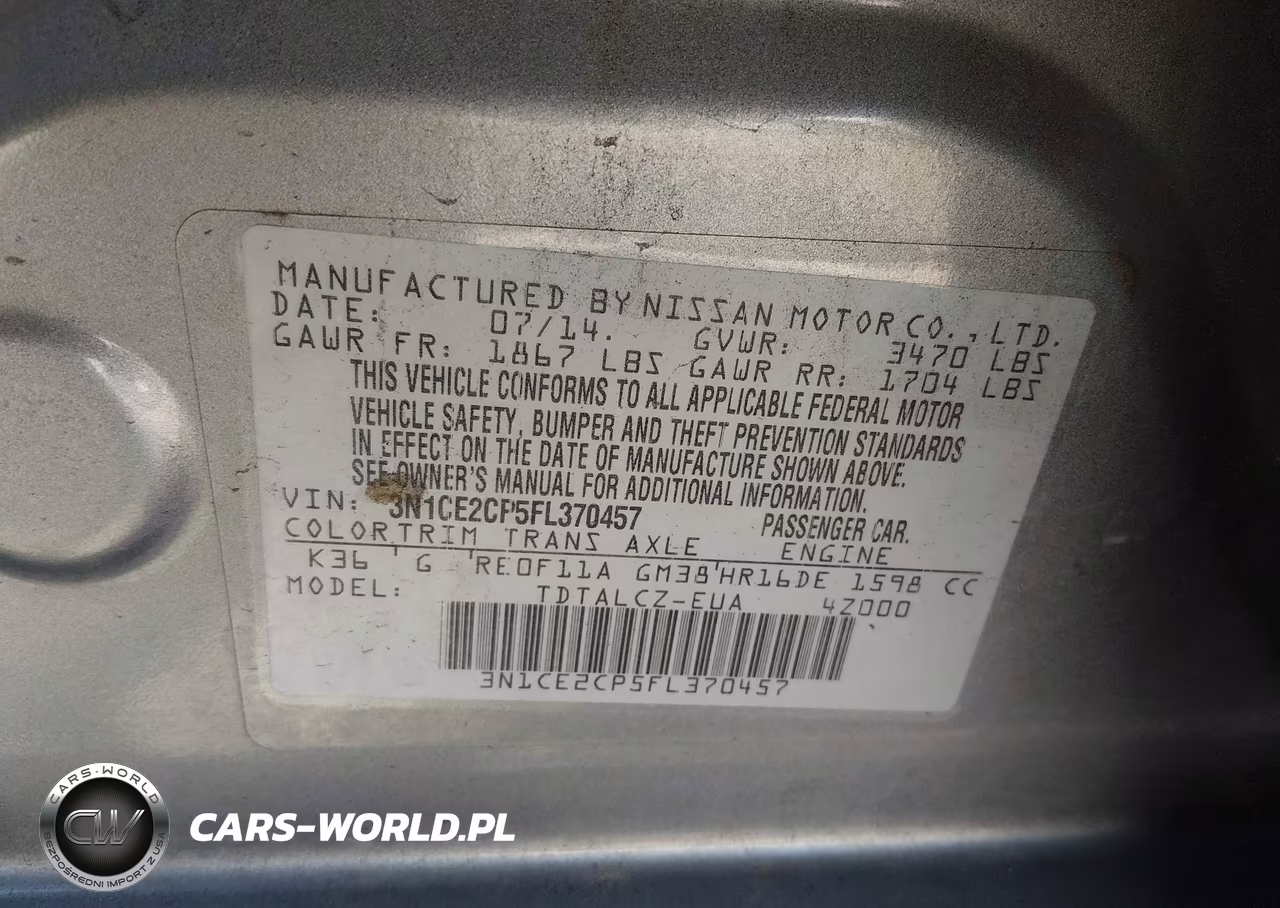 2015 Nissan Versa Note S Plus VIN:3N1CE2CP5FL370457 - 9