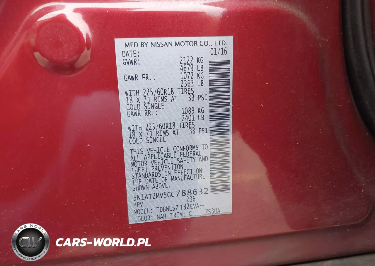 2016 Nissan Rogue Sl VIN:5N1AT2MV5GC788632 - 9