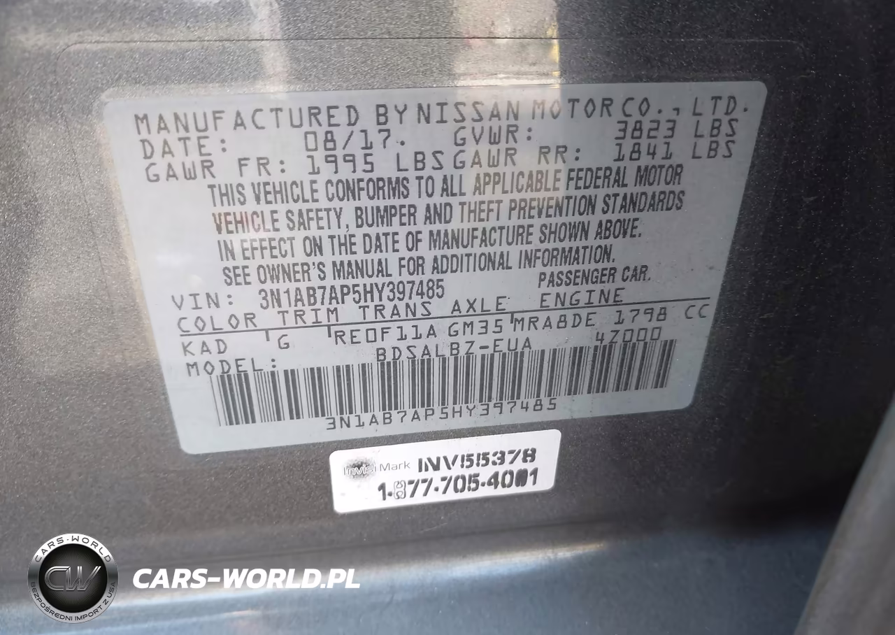 2017 Nissan Sentra S VIN:3N1AB7AP5HY397485 - 9