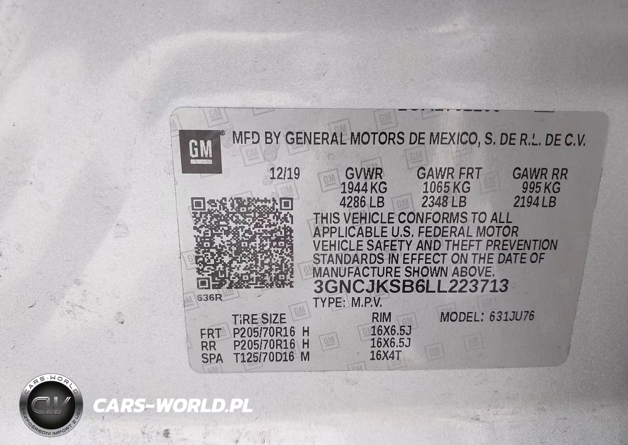 2020 Chevrolet Trax Fwd Ls VIN:3GNCJKSB6LL223713 - 9