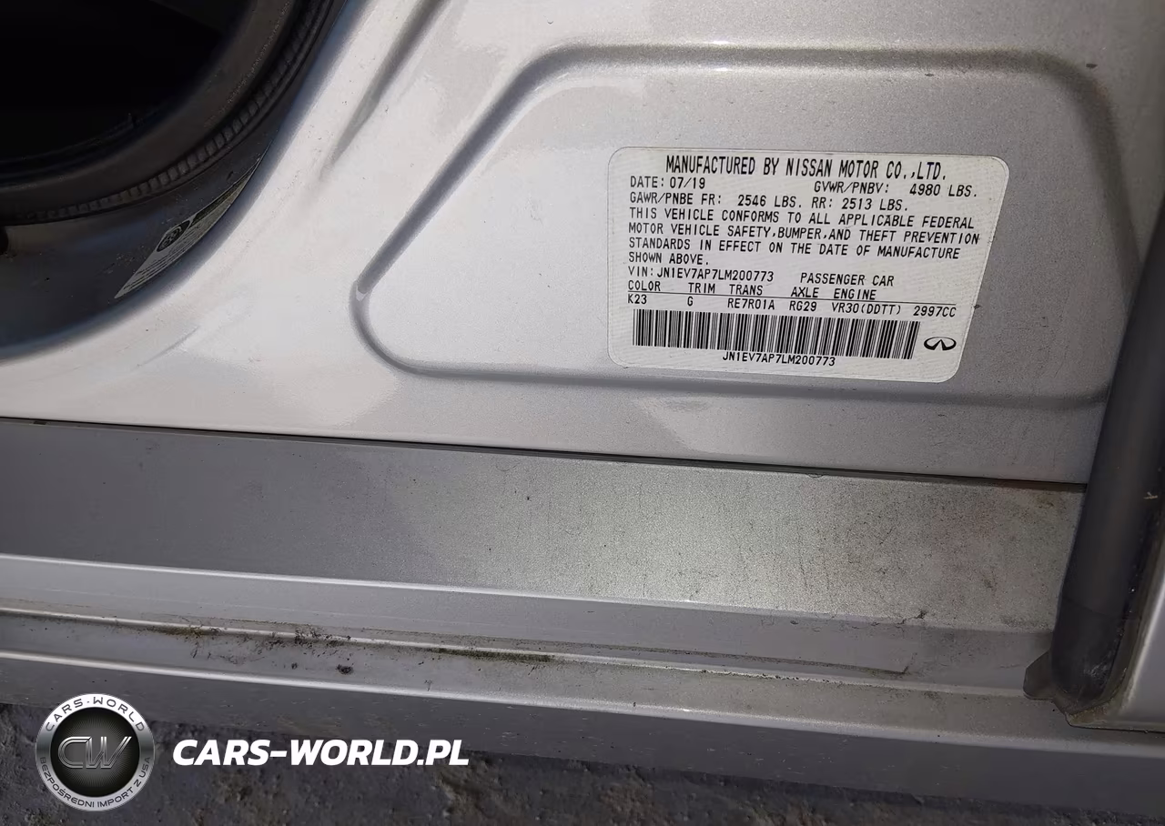 2020 Infiniti Q50 VIN:JN1EV7AP7LM200773 - 9