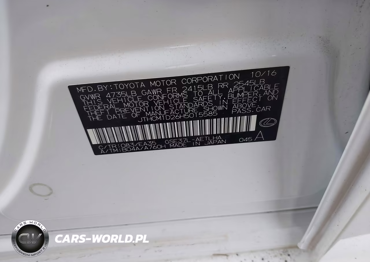 2017 Lexus Is 300 VIN:JTHCM1D26H5015585 - 9