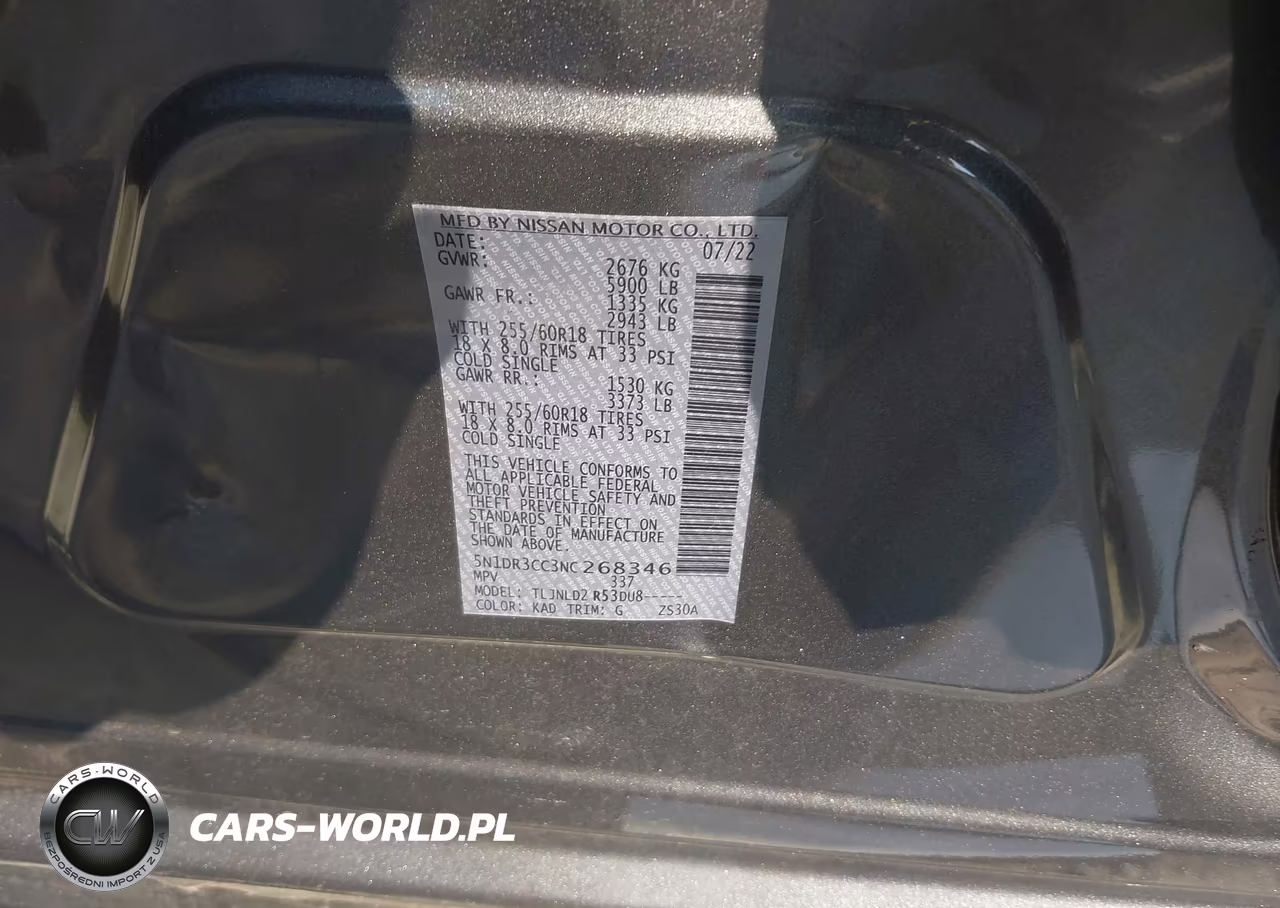 2022 Nissan Pathfinder Sl 4Wd VIN:5N1DR3CC3NC268346 - 9