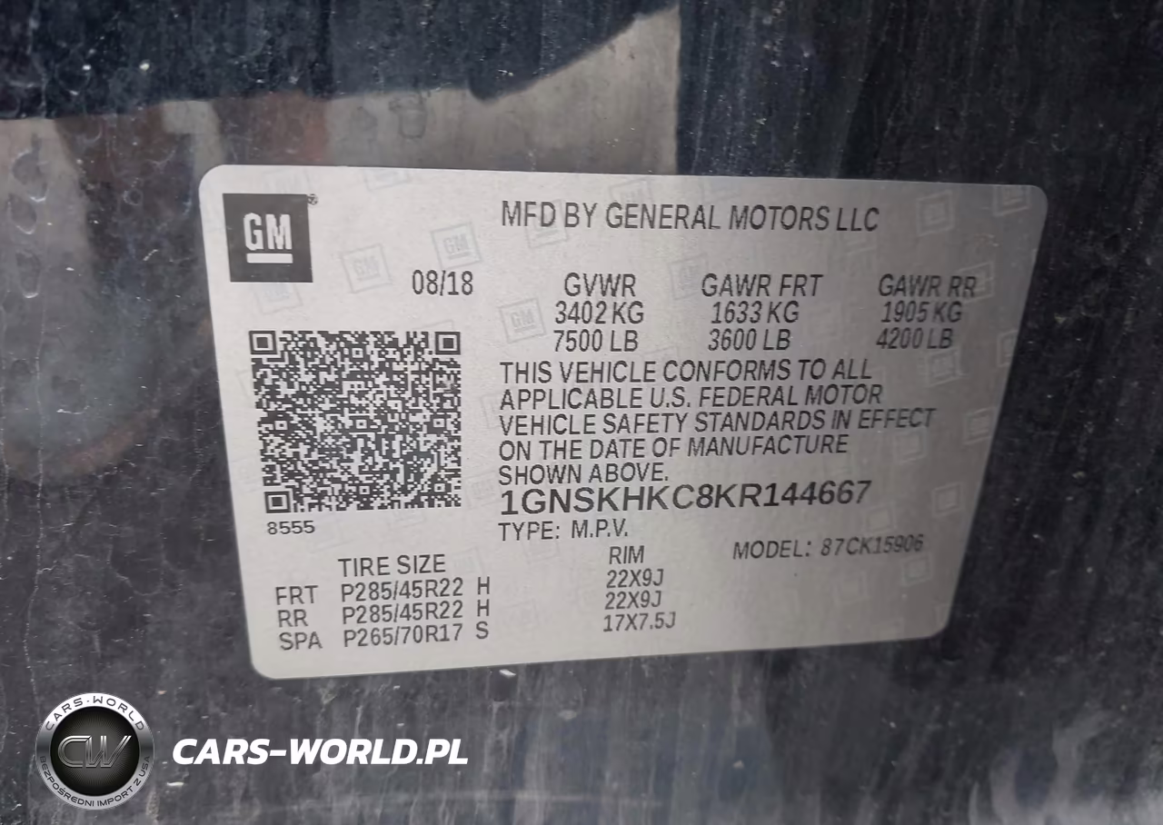 2019 Chevrolet Suburban Lt VIN:1GNSKHKC8KR144667 - 9