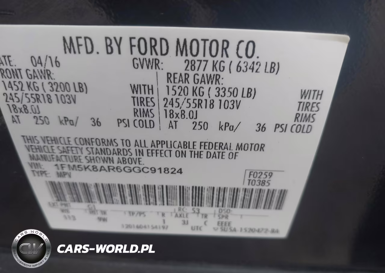 2016 Ford Utility Police Interceptor VIN:1FM5K8AR6GGC91824 - 9