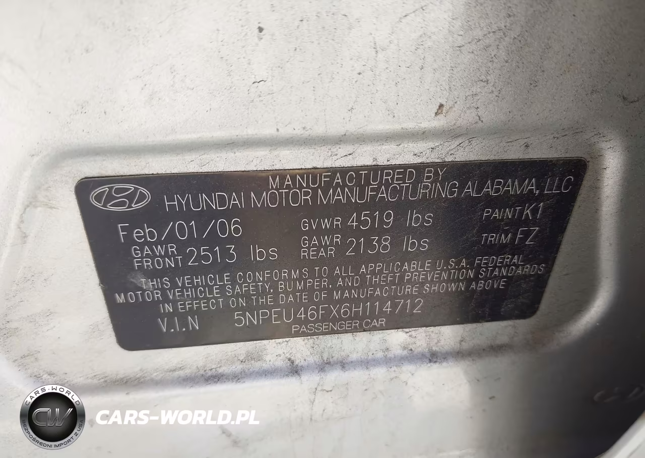 2006 Hyundai Sonata Gls V6-Lx V6 VIN:5NPEU46FX6H114712 - 9