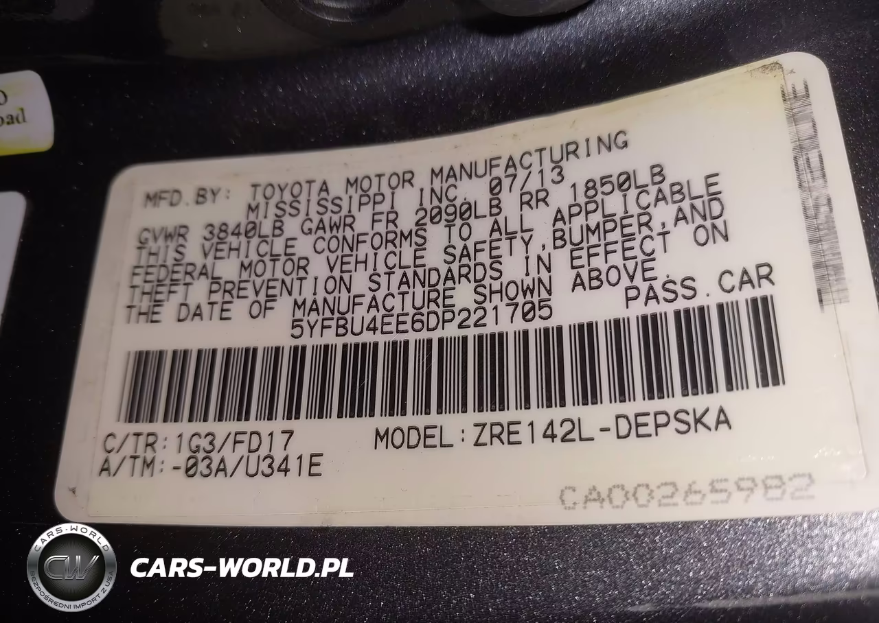 2013 Toyota Corolla S VIN:5YFBU4EE6DP221705 - 9