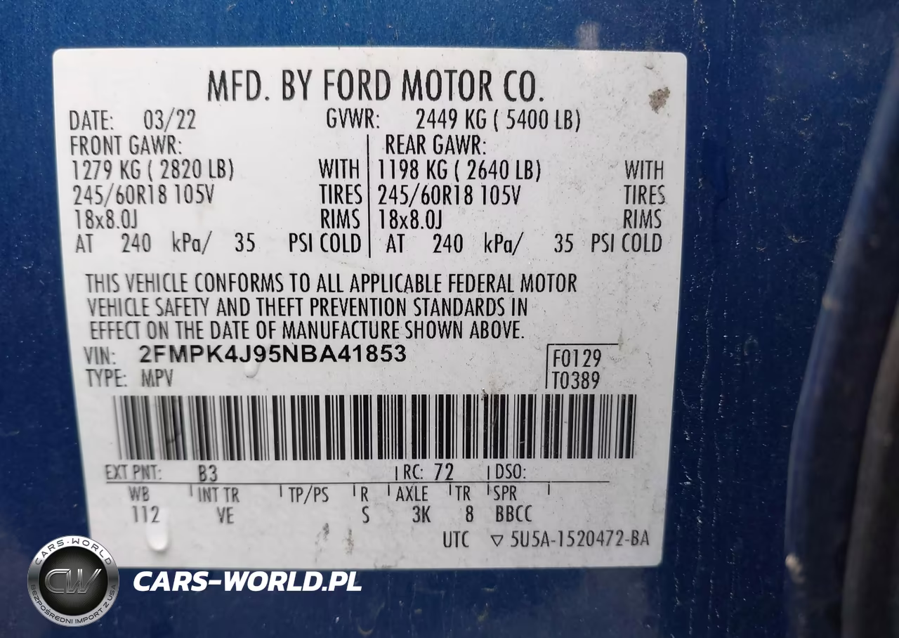 2022 Ford Edge Sel VIN:2FMPK4J95NBA41853 - 9