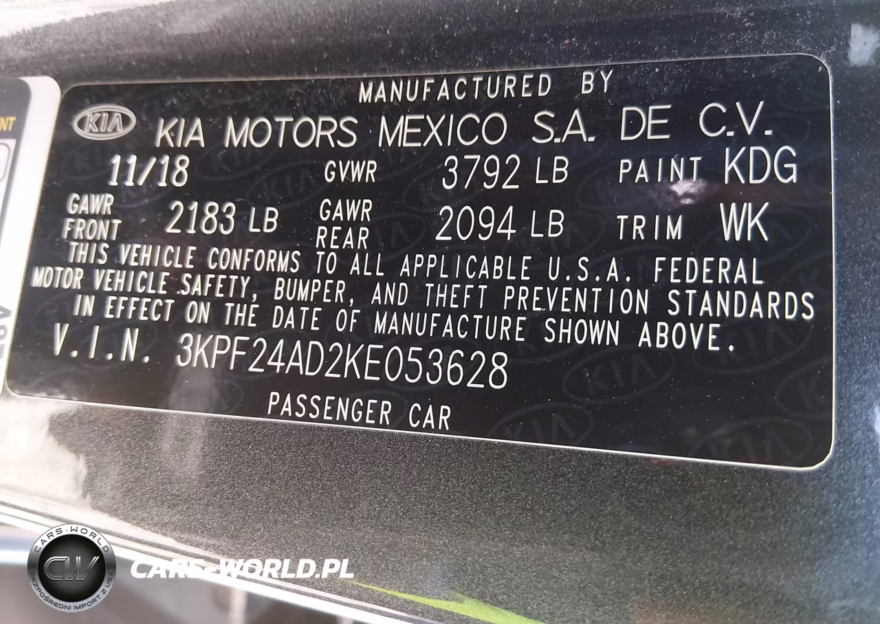 2019 Kia Forte Lxs VIN:3KPF24AD2KE053628 - 9