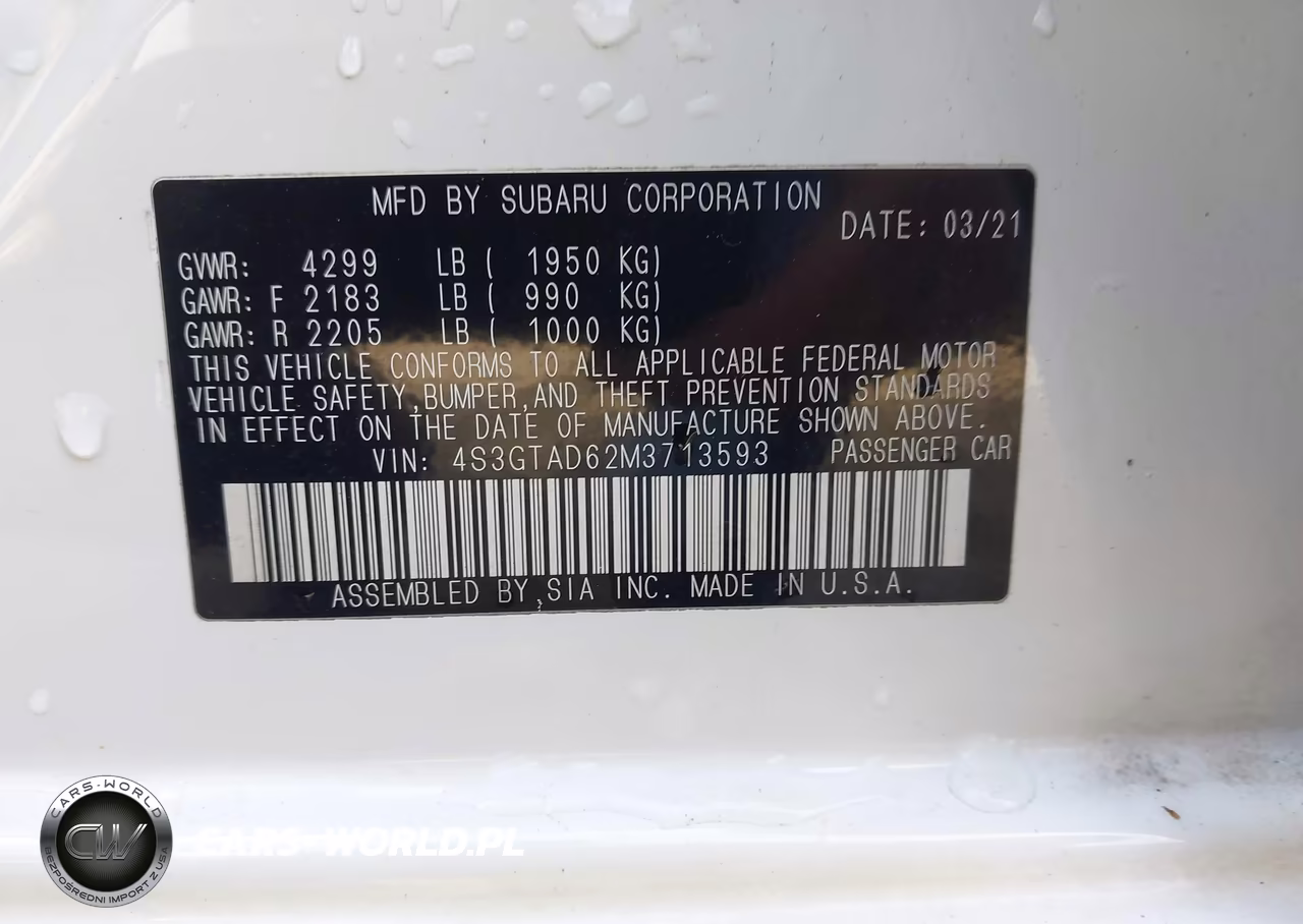 2021 Subaru Impreza Premium 5-Door VIN:4S3GTAD62M3713593 - 9