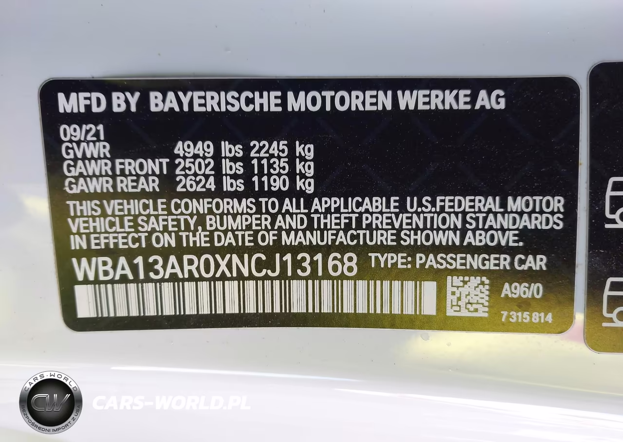 2022 BMW M440I xDrive VIN:WBA13AR0XNCJ13168 - 9