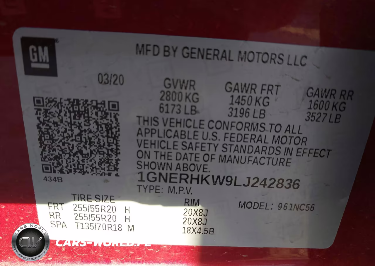 2020 Chevrolet Traverse Fwd Lt Leather VIN:1GNERHKW9LJ242836 - 9