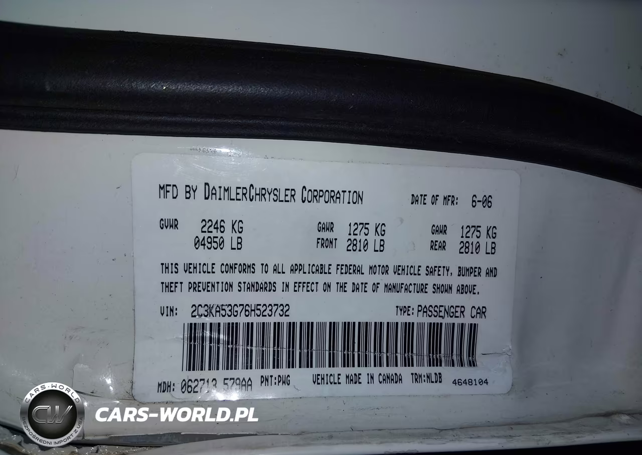 2006 Chrysler 300 Touring VIN:2C3KA53G76H523732 - 9