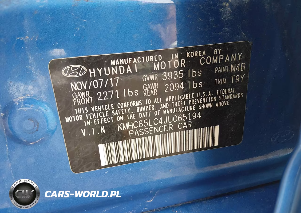 2018 Hyundai Ioniq Hybrid Blue VIN:KMHC65LC4JU065194 - 9