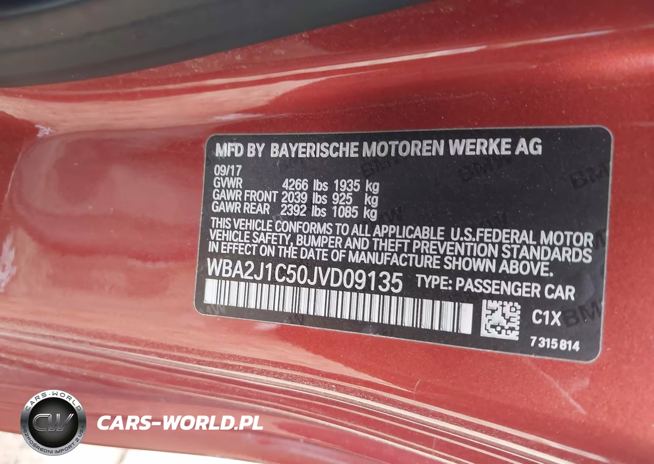 2018 BMW 230I VIN:WBA2J1C50JVD09135 - 9