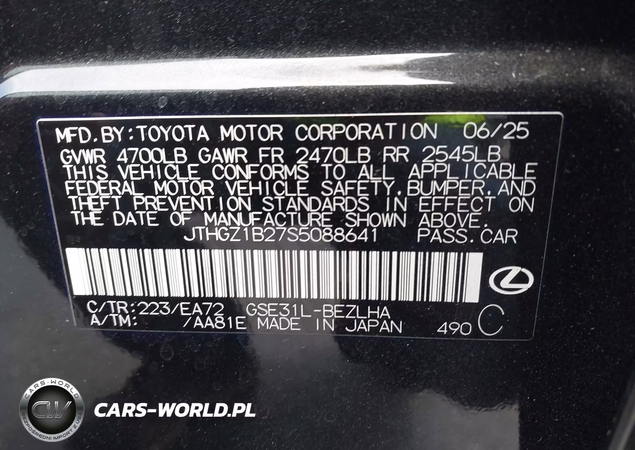 2025 Lexus Is 350 F Sport VIN:JTHGZ1B27S5088641 - 9