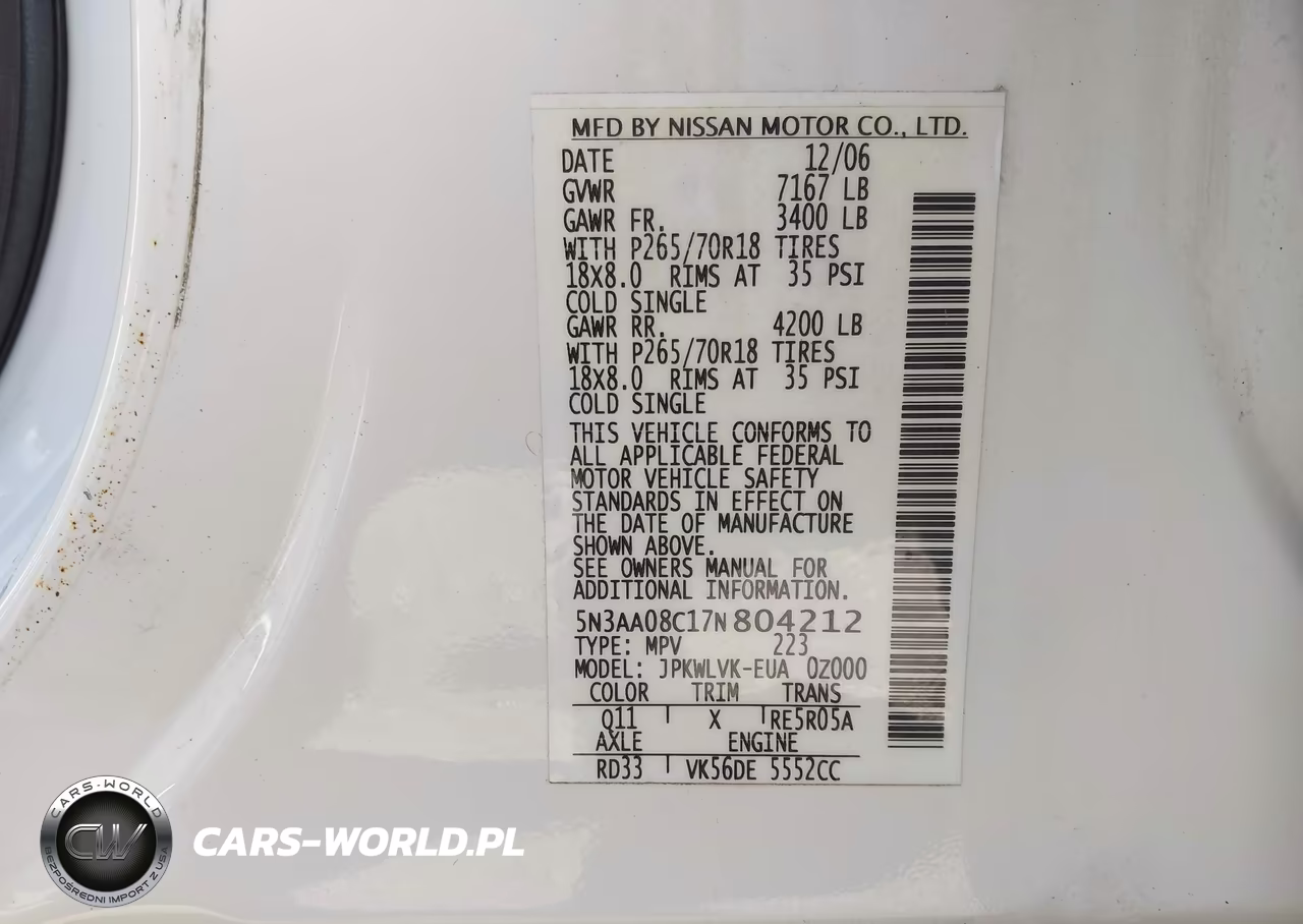 2007 Infiniti Qx56 VIN:5N3AA08C17N804212 - 9