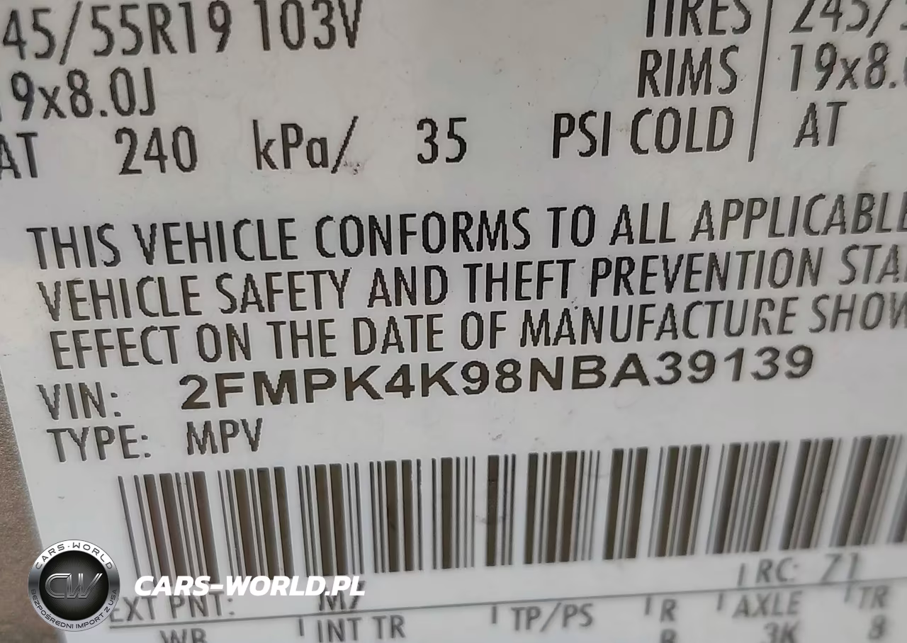 2022 Ford Edge Titanium VIN:2FMPK4K98NBA39139 - 9