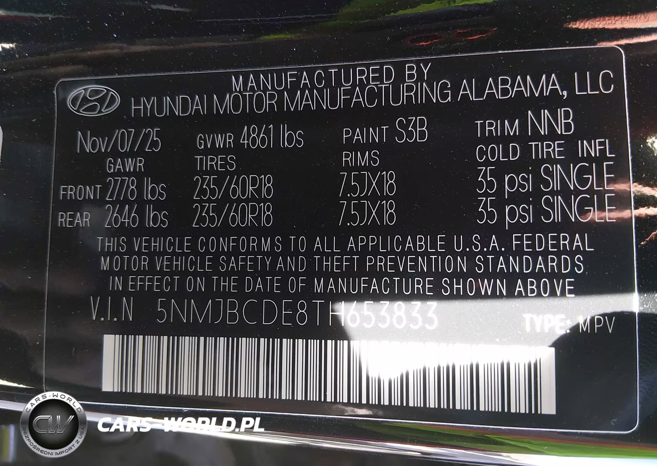 2026 Hyundai Tucson Sel VIN:5NMJBCDE8TH653833 - 9