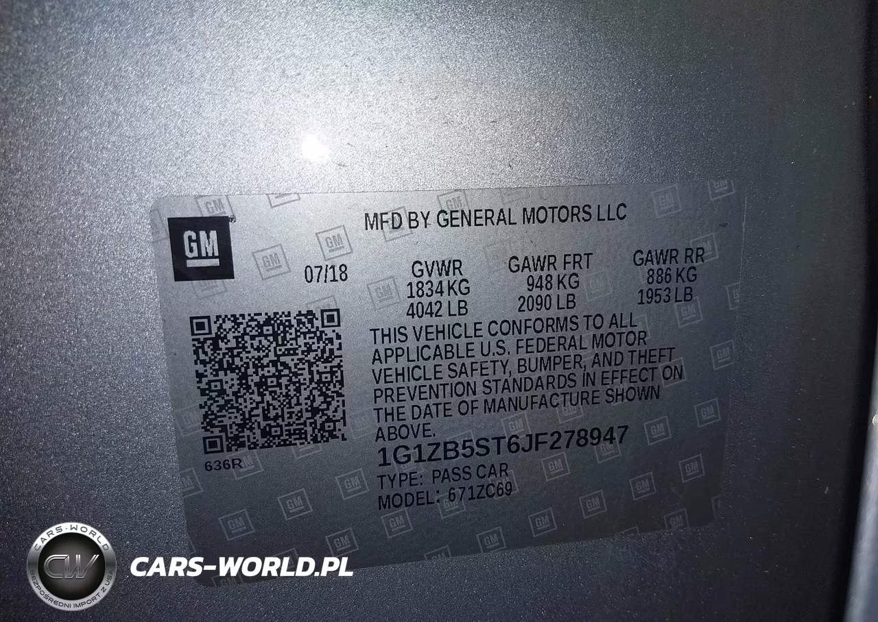 2018 Chevrolet Malibu 1Ls VIN:1G1ZB5ST6JF278947 - 9