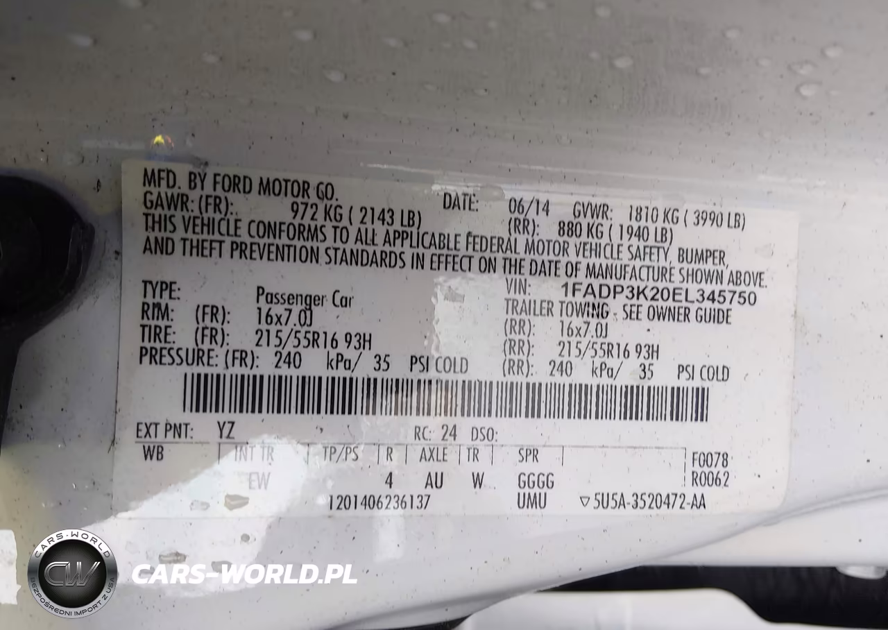 2014 Ford Focus Se VIN:1FADP3K20EL345750 - 9