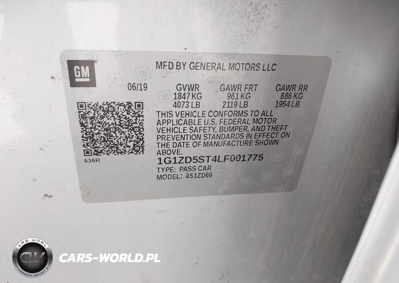 2020 Chevrolet Malibu Fwd Lt VIN:1G1ZD5ST4LF001775 - 9