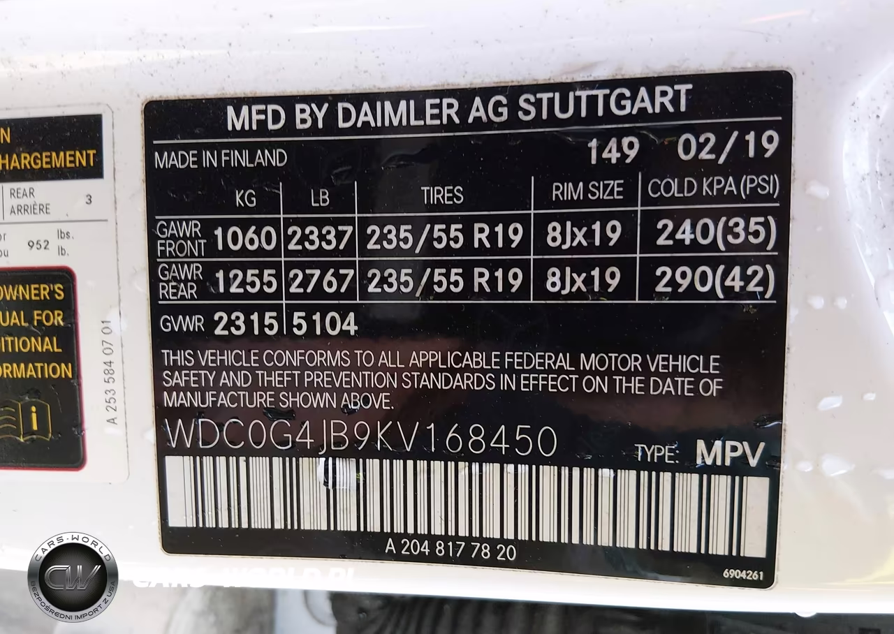 2019 Mercedes-Benz Glc 300 VIN:WDC0G4JB9KV168450 - 9