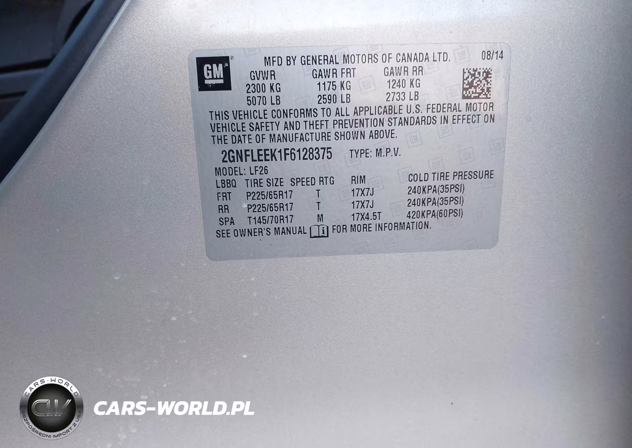2015 Chevrolet Equinox Ls VIN:2GNFLEEK1F6128375 - 9