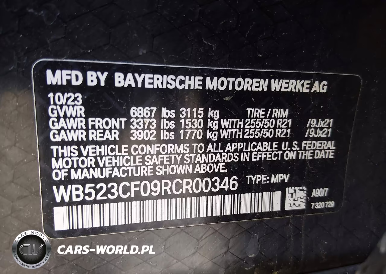 2024 BMW Ix xDrive50 VIN:WB523CF09RCR00346 - 9