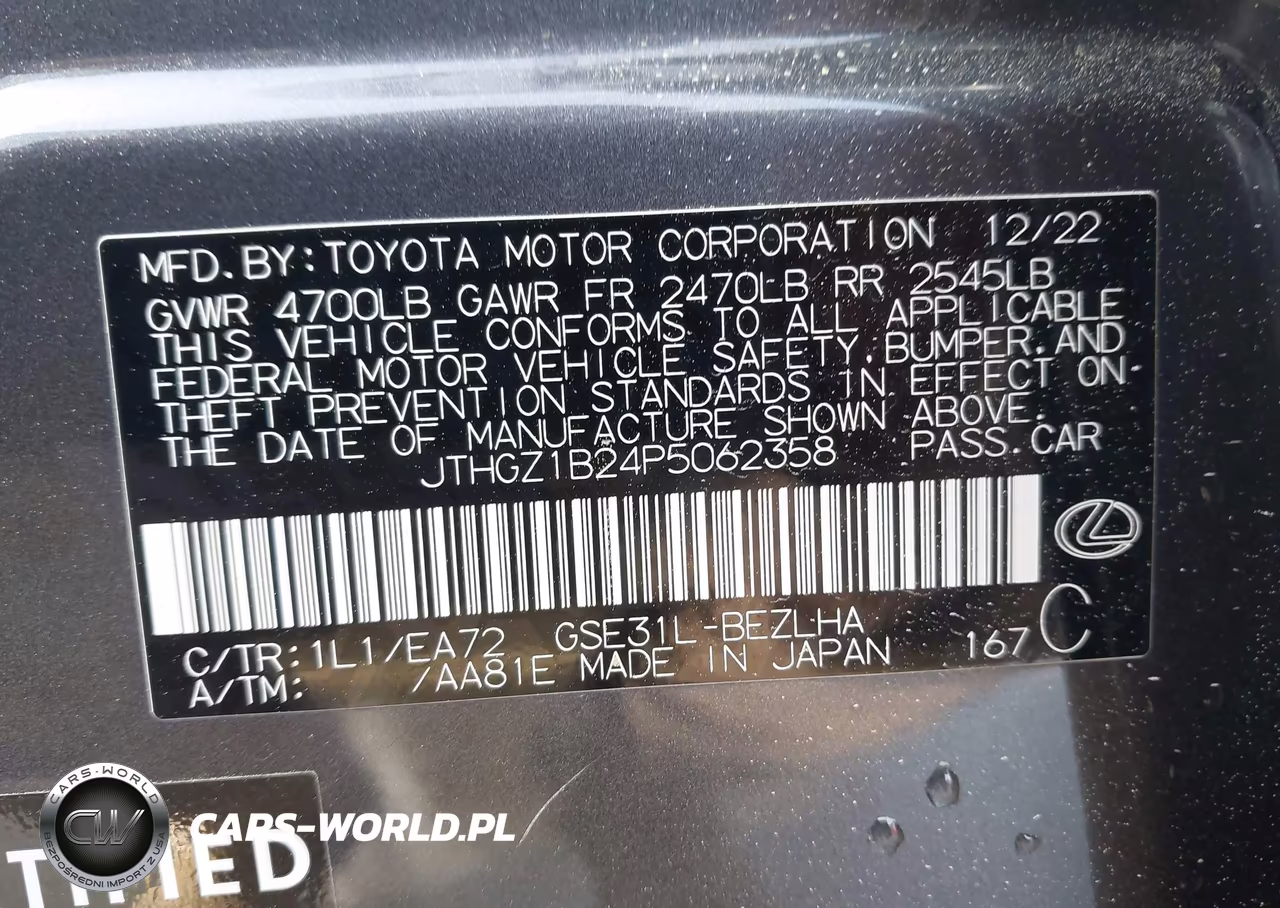 2023 Lexus Is 350 F Sport VIN:JTHGZ1B24P5062358 - 9