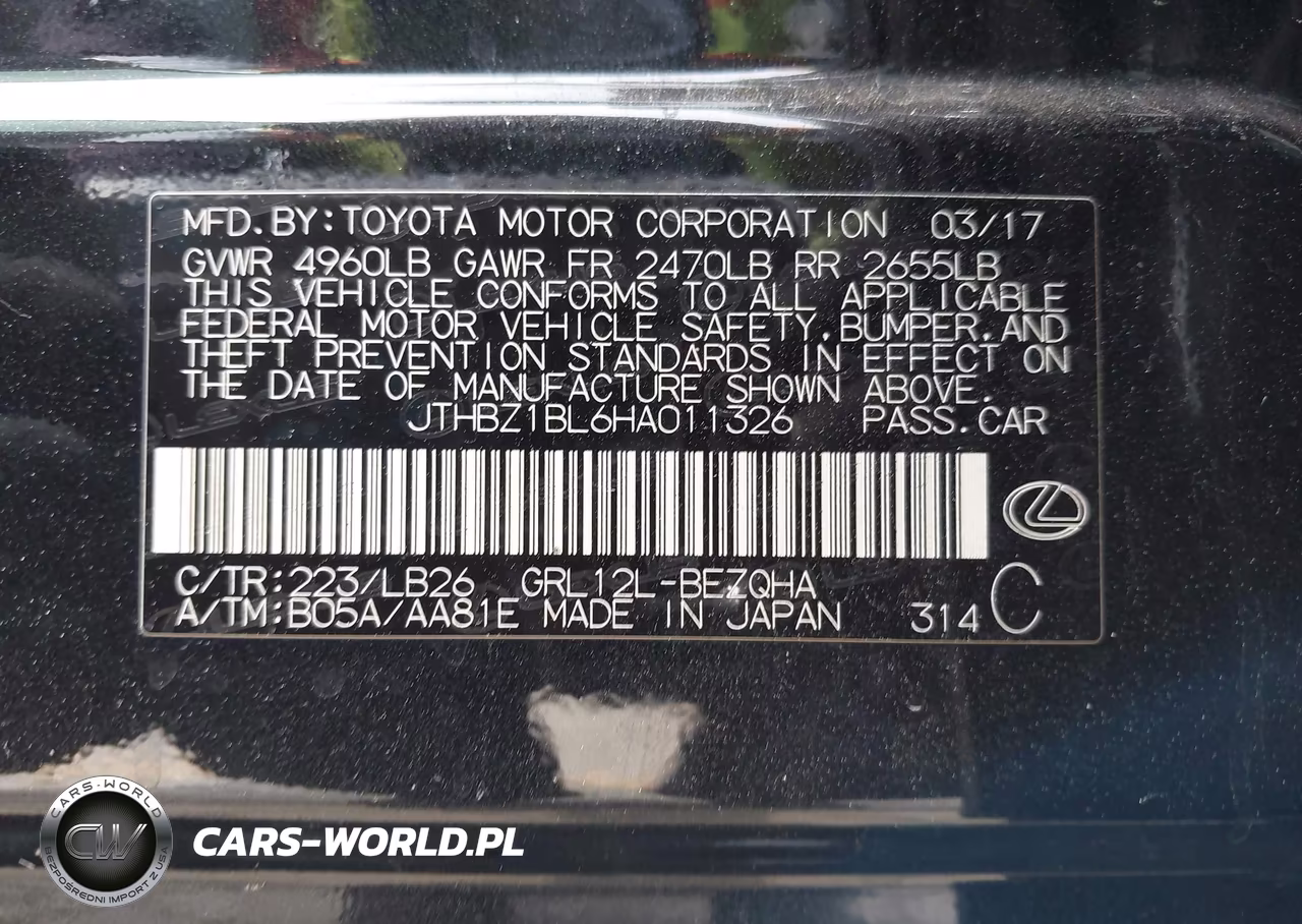 2017 Lexus Gs 350 F Sport VIN:JTHBZ1BL6HA011326 - 9