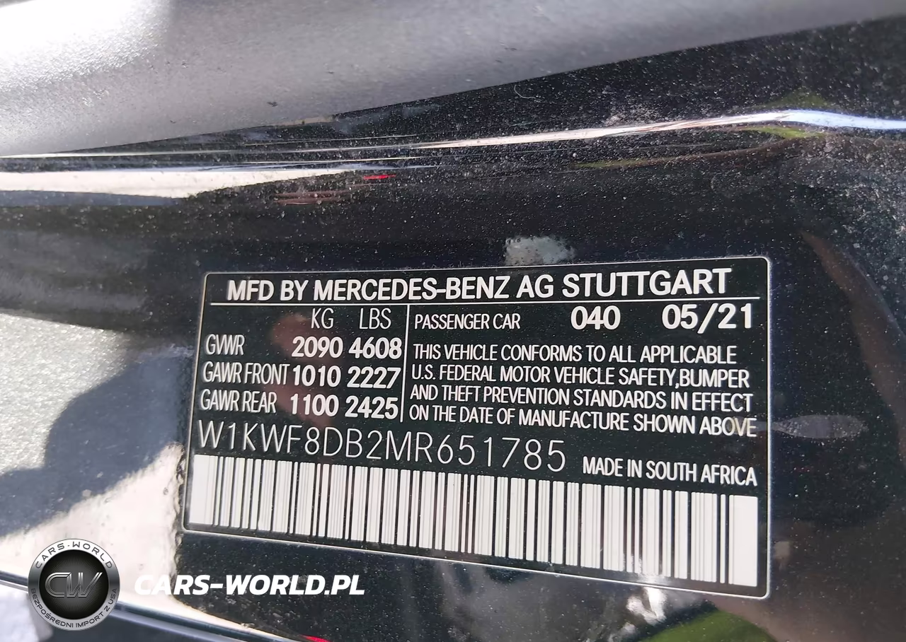 2021 Mercedes-Benz C 300 Sedan VIN:W1KWF8DB2MR651785 - 9