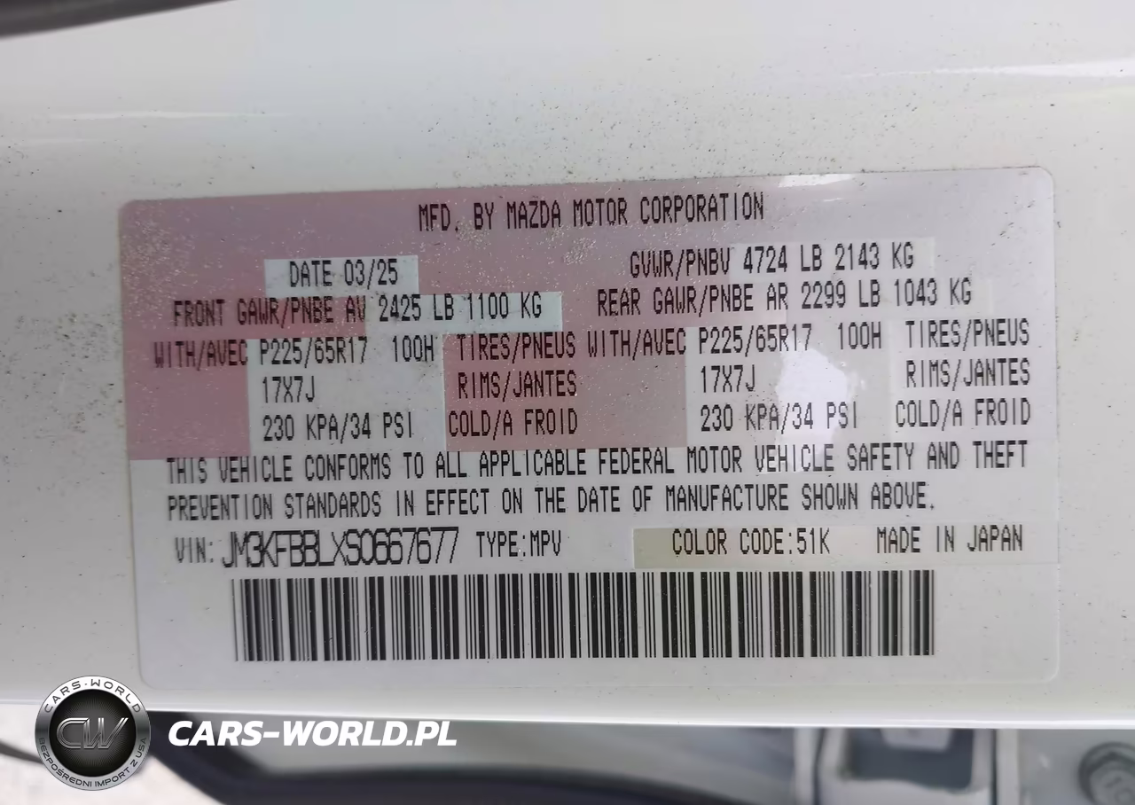 2025 Mazda Cx-5 2.5 S Select VIN:JM3KFBBLXS0667677 - 9