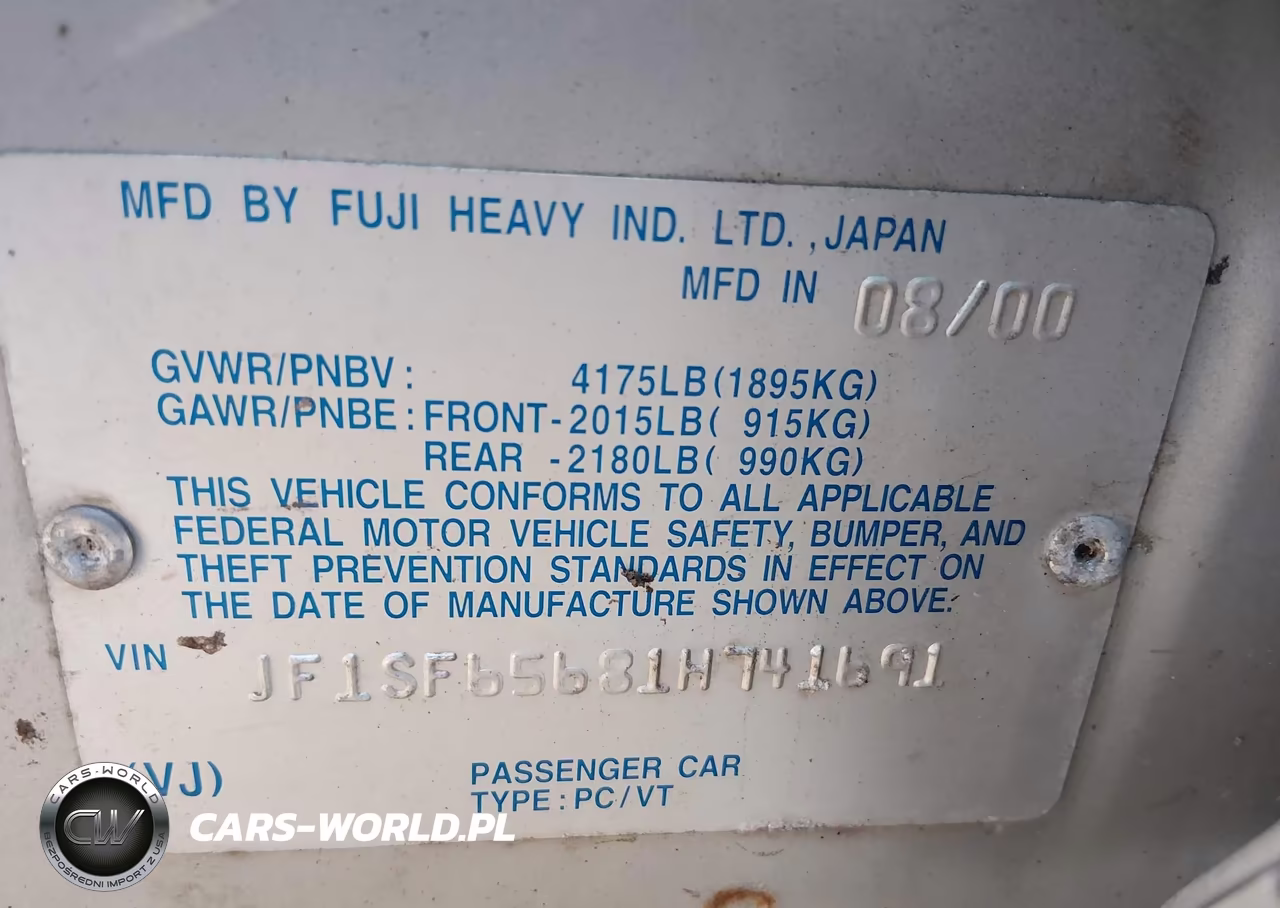 2001 Subaru Forester S VIN:JF1SF65681H741691 - 9