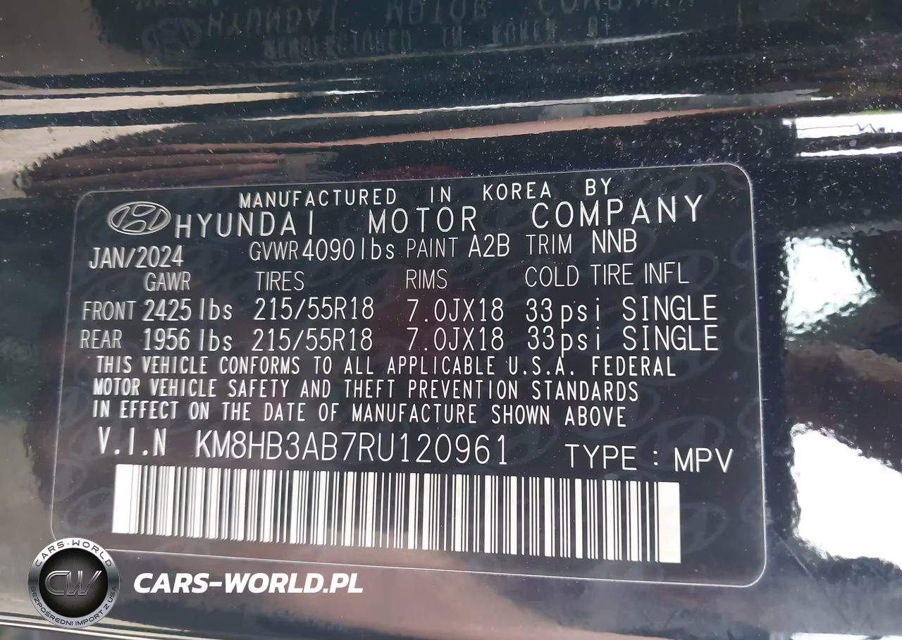 2024 Hyundai Kona Sel VIN:KM8HB3AB7RU120961 - 9