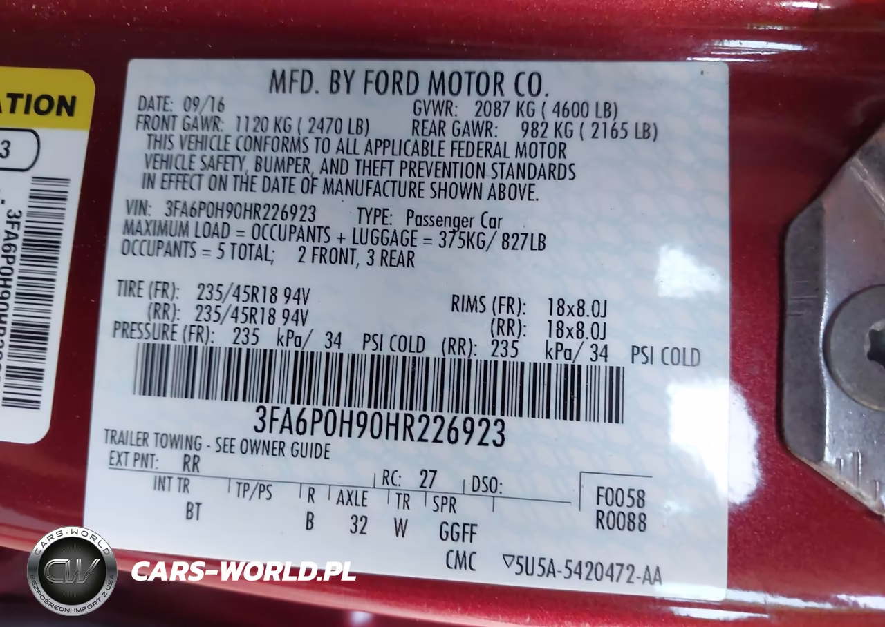2017 Ford Fusion Se VIN:3FA6P0H90HR226923 - 9