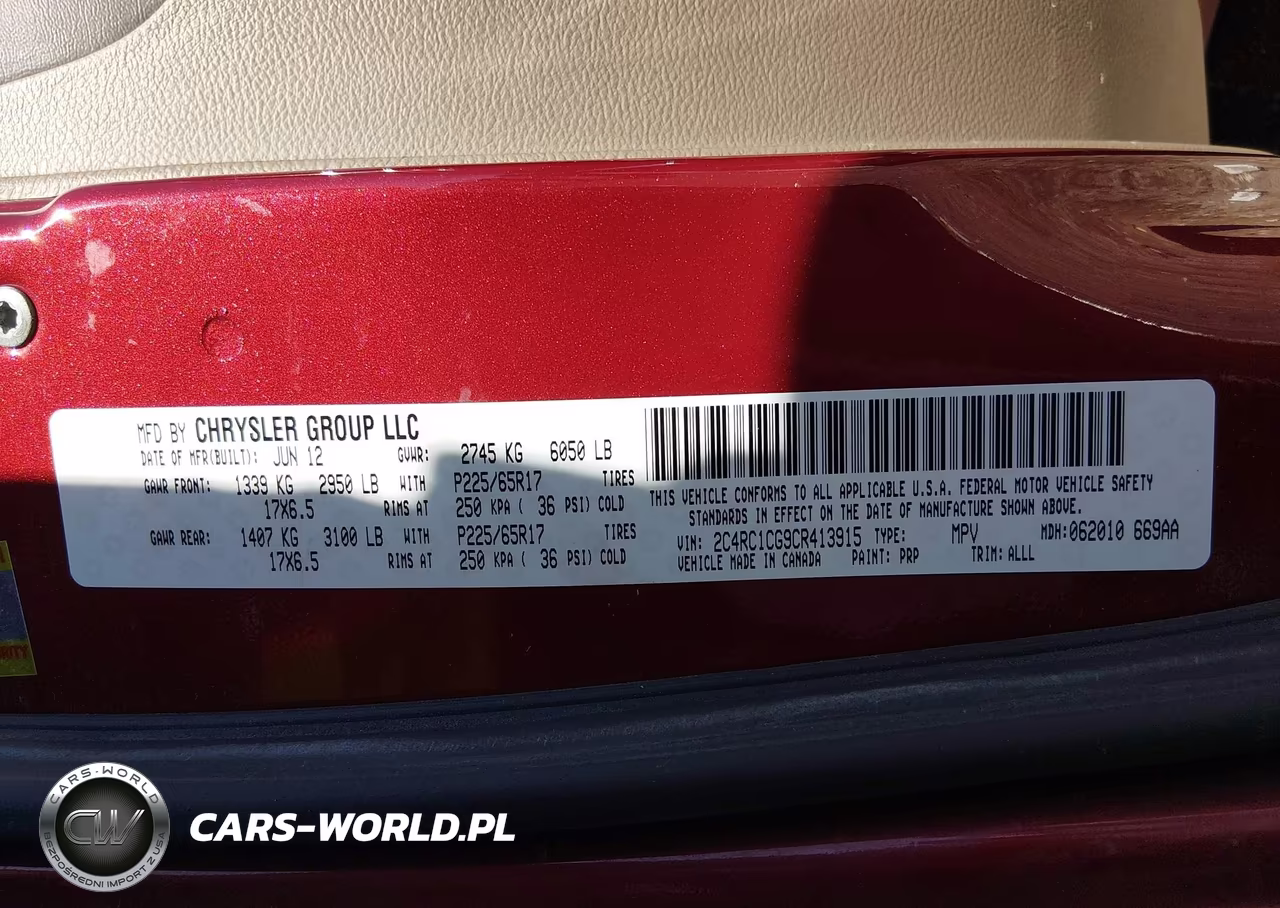 2012 Chrysler Town & Country Touring-L VIN:2C4RC1CG9CR413915 - 9