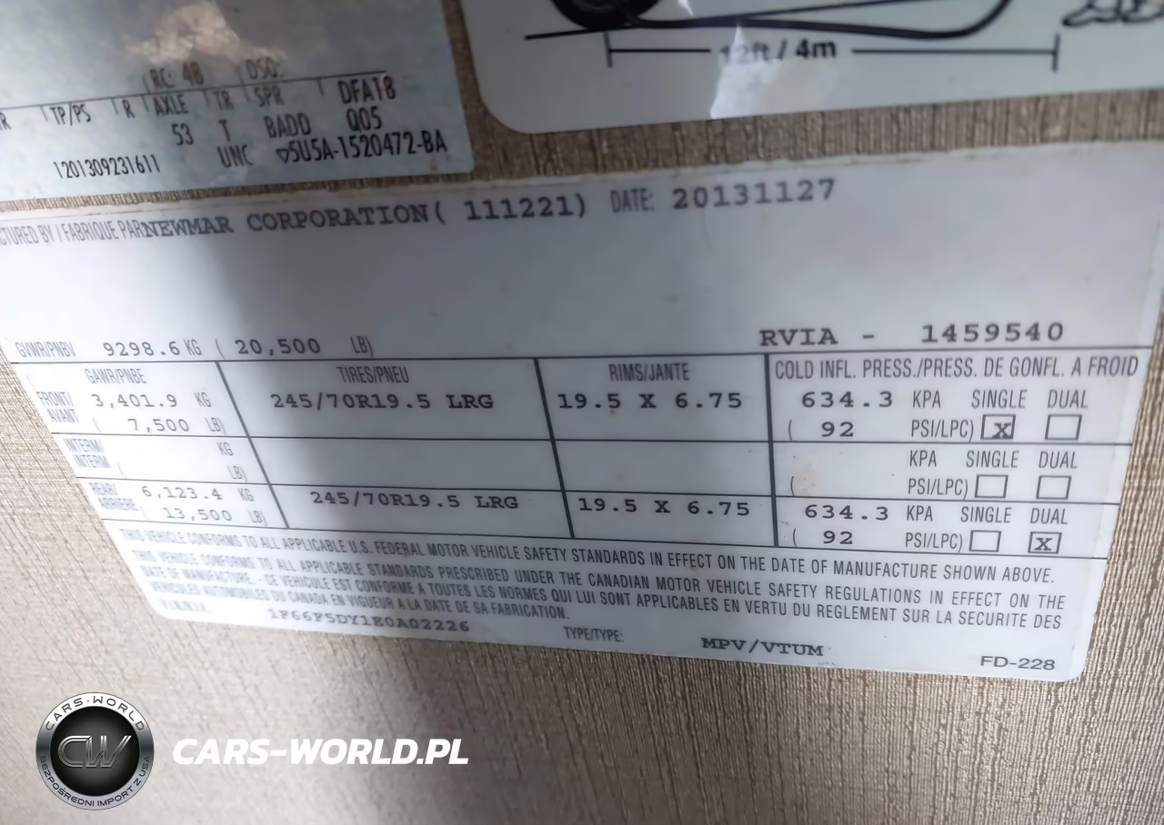 2014 Ford F53 VIN:1F66F5DY1E0A02226 - 9