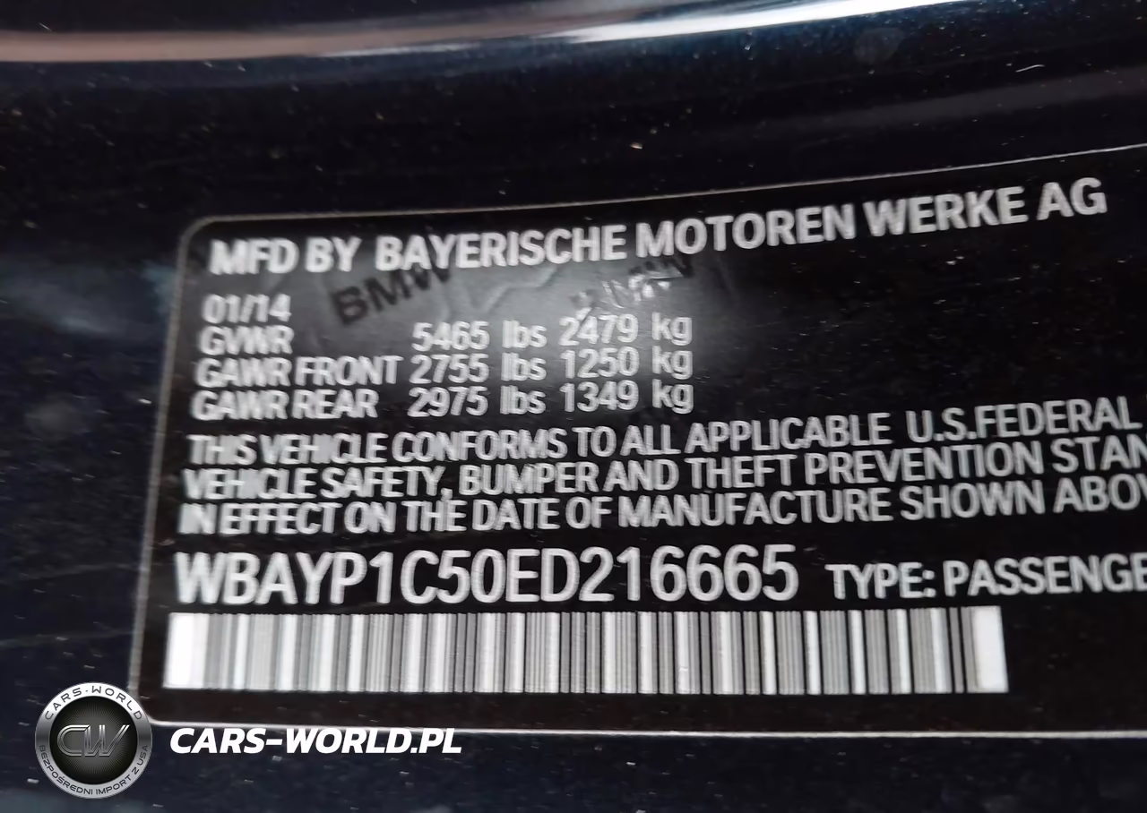 2014 BMW 650I xDrive VIN:WBAYP1C50ED216665 - 9