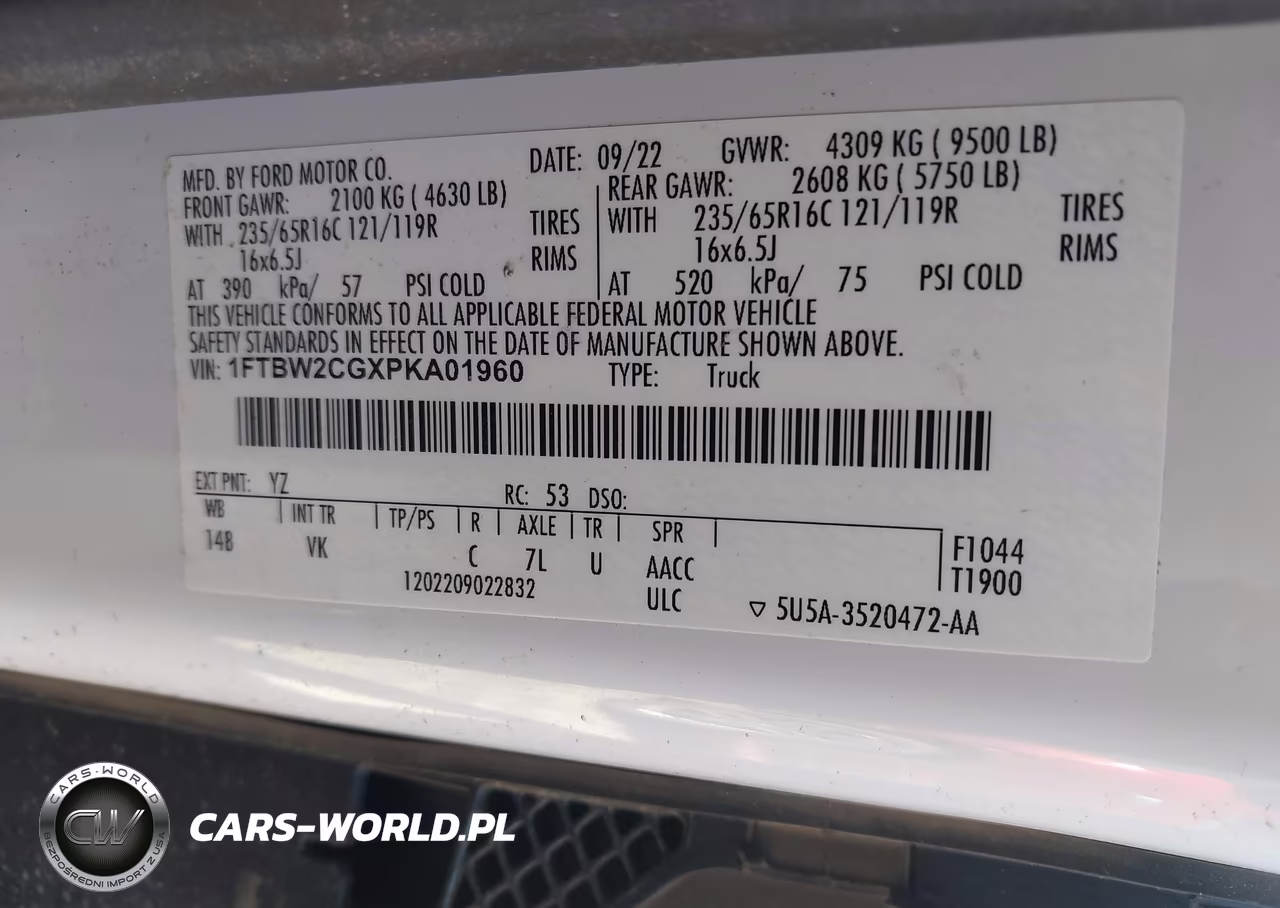 2023 Ford Transit-350 VIN:1FTBW2CGXPKA01960 - 9