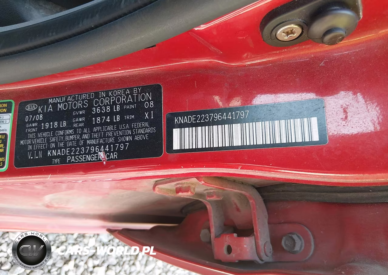 2009 Kia Rio Lx VIN:KNADE223796441797 - 9