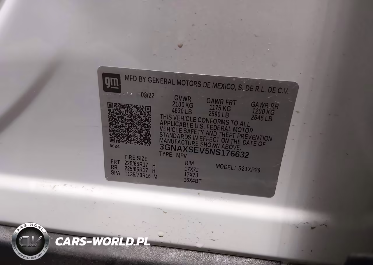 2022 Chevrolet Equinox Awd Ls VIN:3GNAXSEV5NS176632 - 9